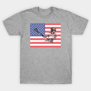 US Flag Crank-Female T-Shirt